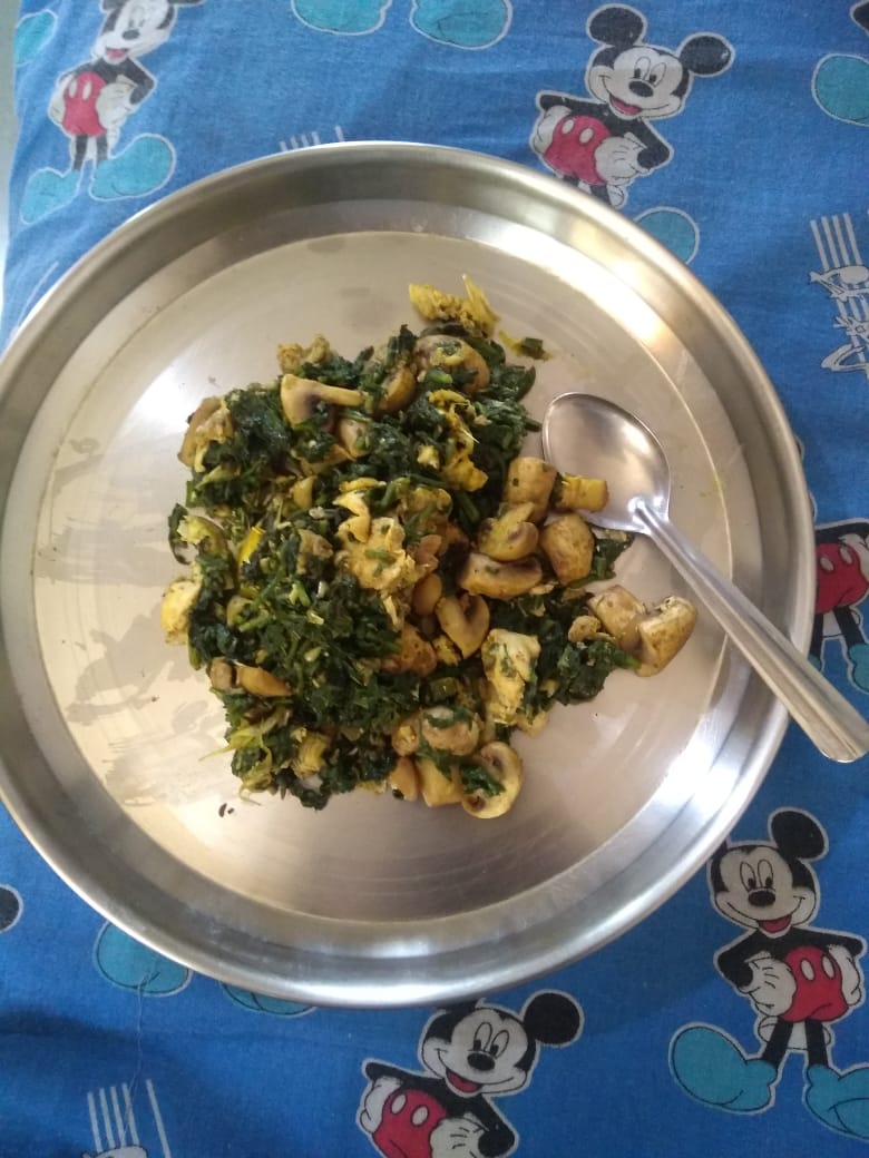 Egg-Mushroom-Spinach Burji