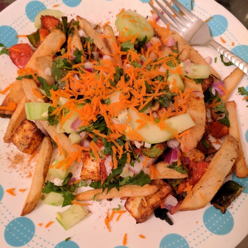 Paneer and Potato chaat