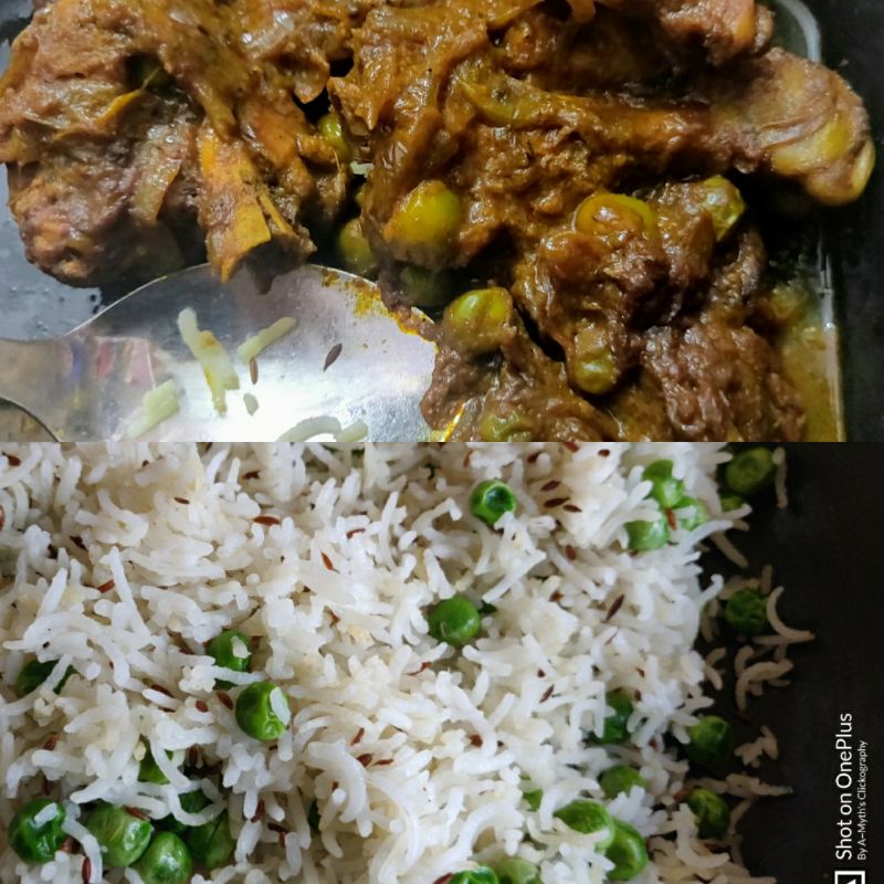 Chicken Kassa(Kosha) & Matar Pulao