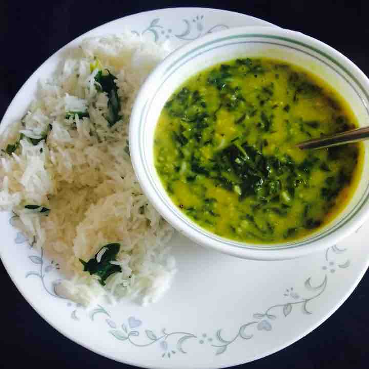 Dal Palak + Rice