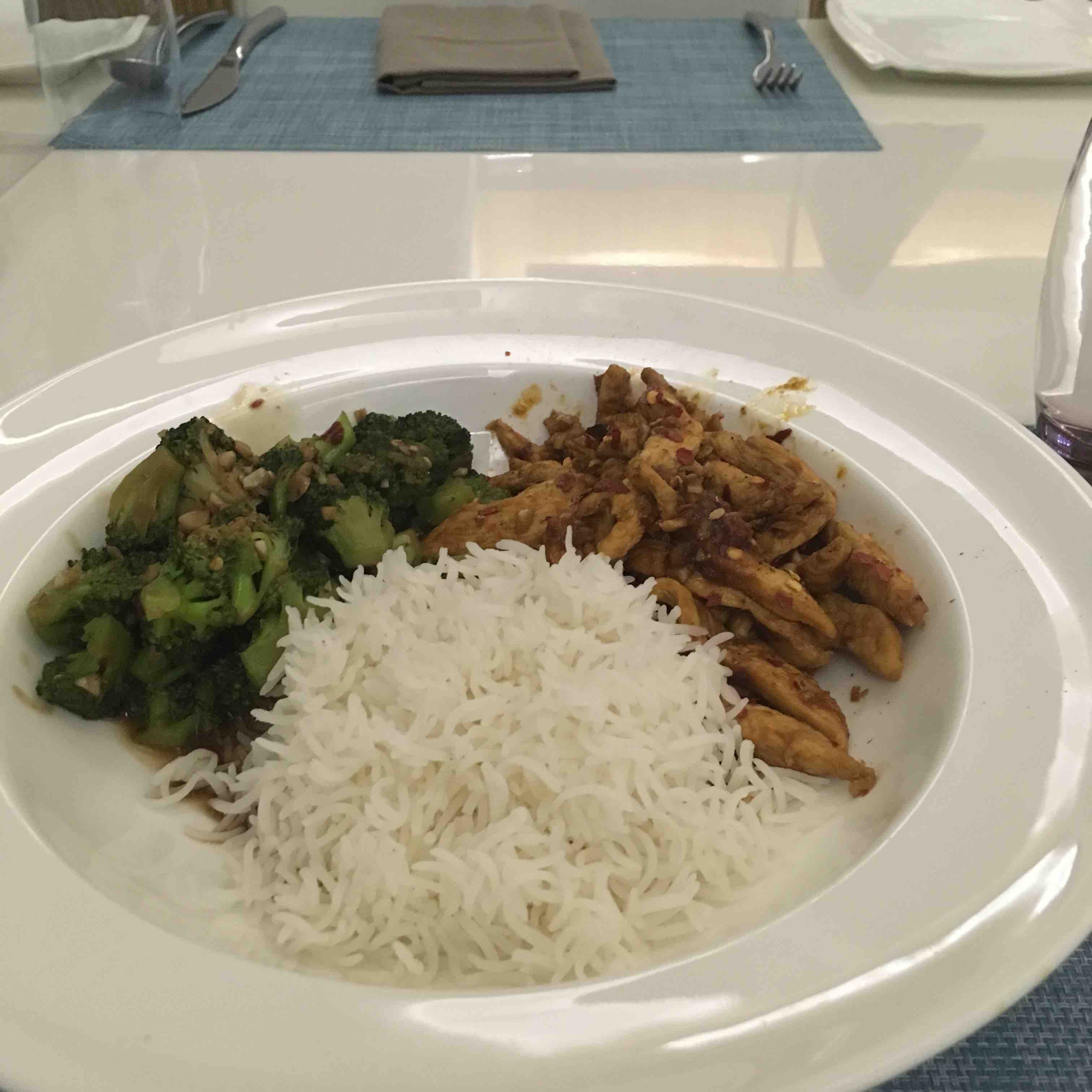teriyaki Chicken with broccoli and Rice
